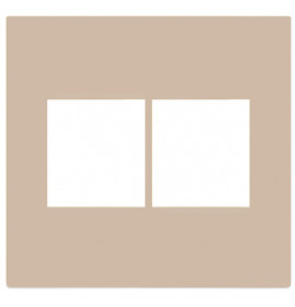 Placa 4 Módulos com Suporte Juntos 4x4 - RECTA Areia Satin Fosco